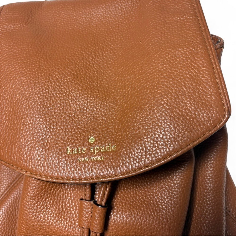Kate Spade Brown Pebbled Leather Small Backpack Purse - Picture 3 of 8